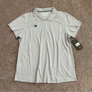 New Balance Womens Performance Tech Polo Gray
